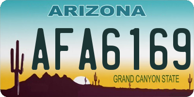 AZ license plate AFA6169