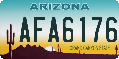 AZ license plate AFA6176