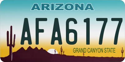 AZ license plate AFA6177
