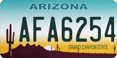 AZ license plate AFA6254