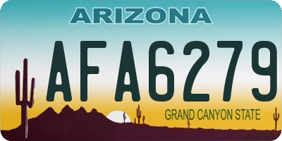 AZ license plate AFA6279