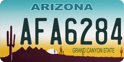 AZ license plate AFA6284