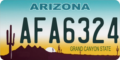 AZ license plate AFA6324