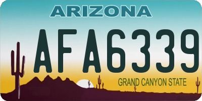 AZ license plate AFA6339