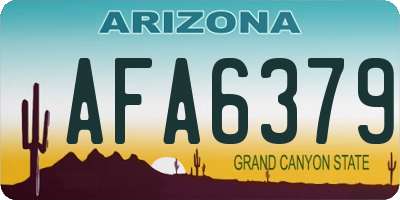 AZ license plate AFA6379