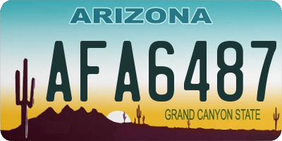AZ license plate AFA6487