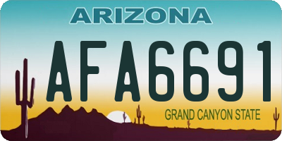 AZ license plate AFA6691