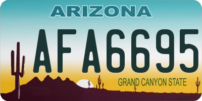 AZ license plate AFA6695