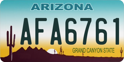 AZ license plate AFA6761