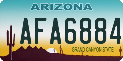 AZ license plate AFA6884