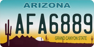 AZ license plate AFA6889
