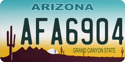 AZ license plate AFA6904