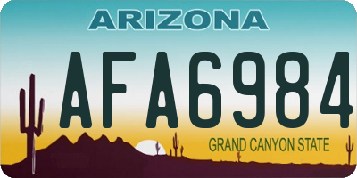 AZ license plate AFA6984