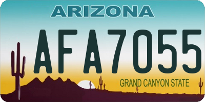 AZ license plate AFA7055