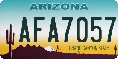 AZ license plate AFA7057