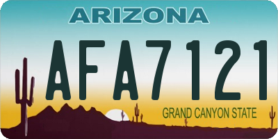 AZ license plate AFA7121