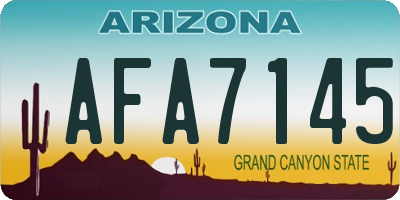 AZ license plate AFA7145