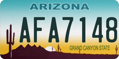 AZ license plate AFA7148