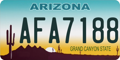 AZ license plate AFA7188