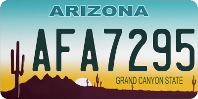 AZ license plate AFA7295