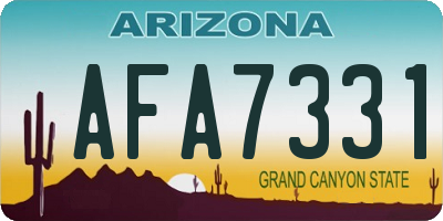AZ license plate AFA7331