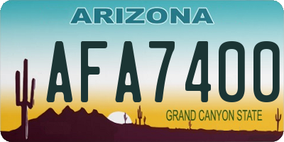 AZ license plate AFA7400
