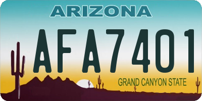 AZ license plate AFA7401