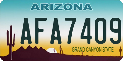 AZ license plate AFA7409