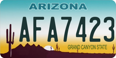 AZ license plate AFA7423