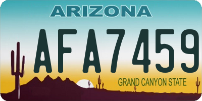 AZ license plate AFA7459