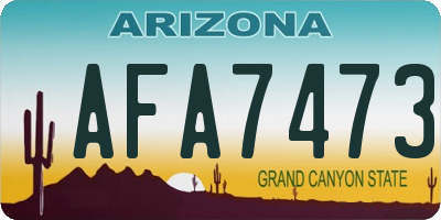 AZ license plate AFA7473