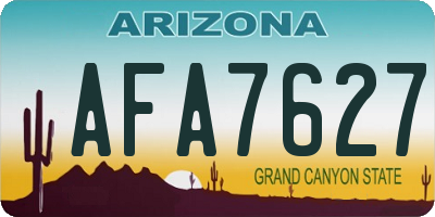 AZ license plate AFA7627