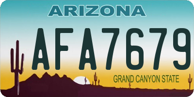 AZ license plate AFA7679