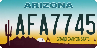 AZ license plate AFA7745
