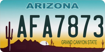 AZ license plate AFA7873