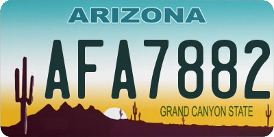 AZ license plate AFA7882