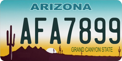 AZ license plate AFA7899