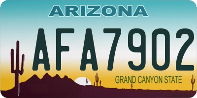 AZ license plate AFA7902