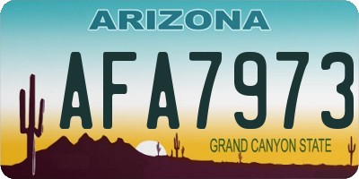 AZ license plate AFA7973