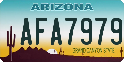 AZ license plate AFA7979