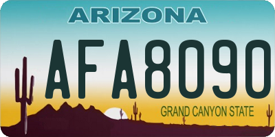 AZ license plate AFA8090