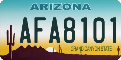 AZ license plate AFA8101