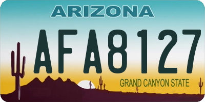 AZ license plate AFA8127