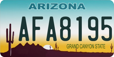 AZ license plate AFA8195