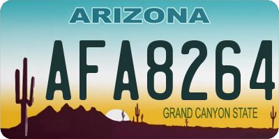 AZ license plate AFA8264