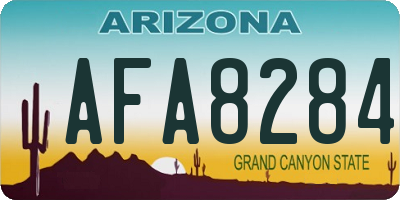 AZ license plate AFA8284