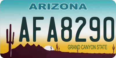 AZ license plate AFA8290