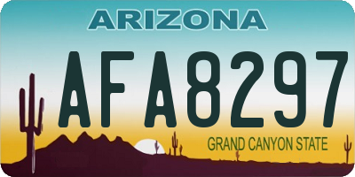 AZ license plate AFA8297