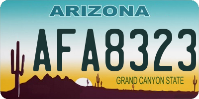 AZ license plate AFA8323