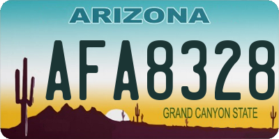 AZ license plate AFA8328